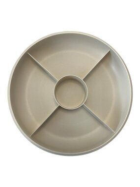 Vintage Tupperware 1708-2 Divided Serving Tray 12" Round Relish Veggie Party Pla